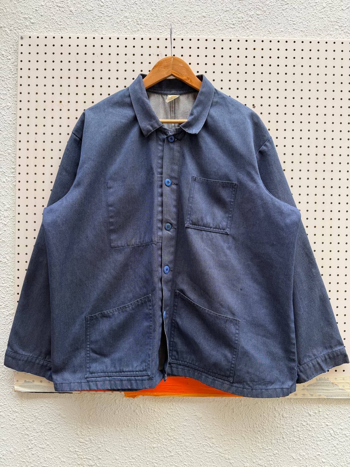 WASHED DENIM FRENCH REPAIR 빈티지 프렌치워크자켓 상품이미지1
