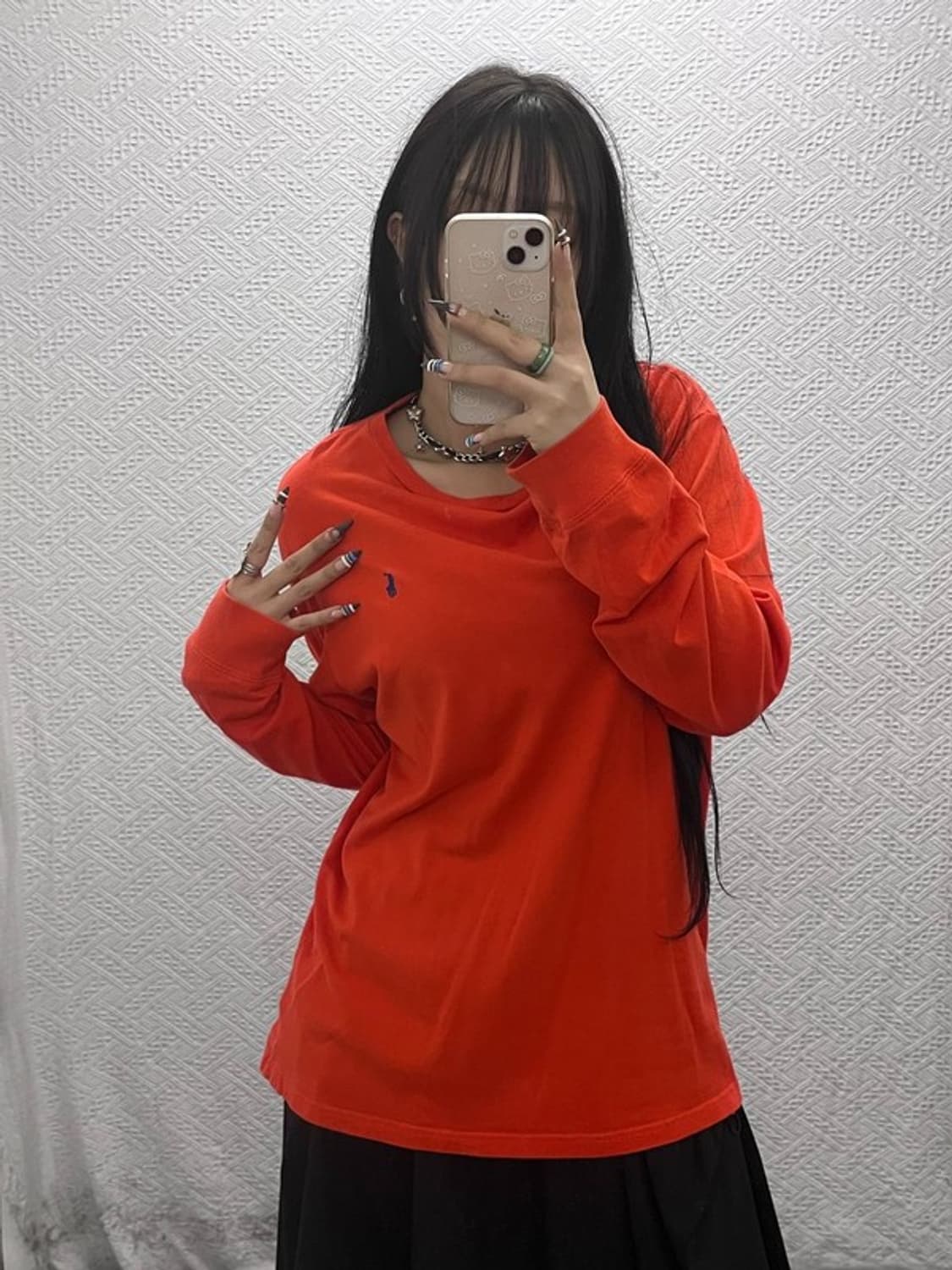 폴로 랄프로렌 Y2K 레트로 오렌지 롱슬리브 XL C07800 상품이미지2