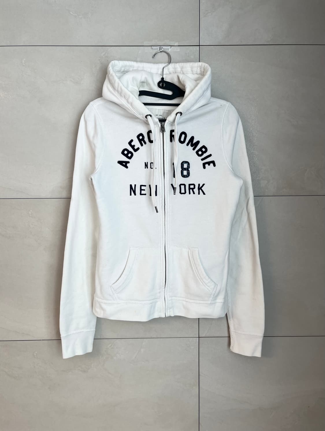 아베크롬비 뉴욕 화이트 후드집업 [S] 상품이미지1