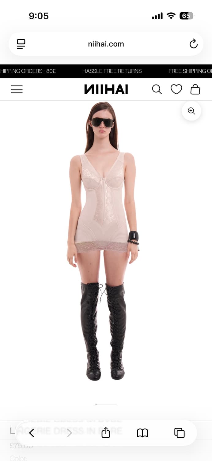 Niihai LINGERIE DRESS IN BARE s 상품이미지1