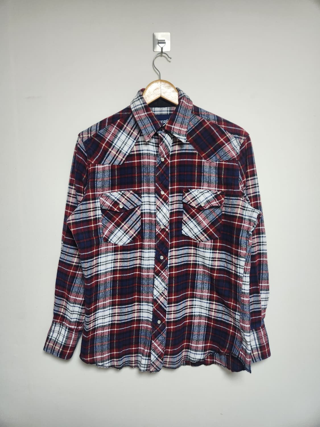 랭글러Wrangler 웨스턴 플란넬 셔츠 M - S66 상품이미지1