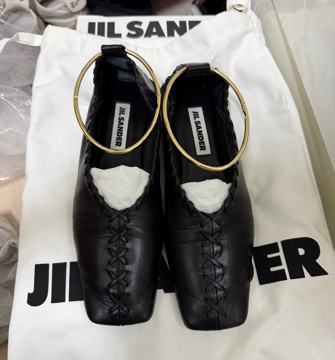 질샌더 휩스티치 발레리나 플렛슈즈 상품이미지1