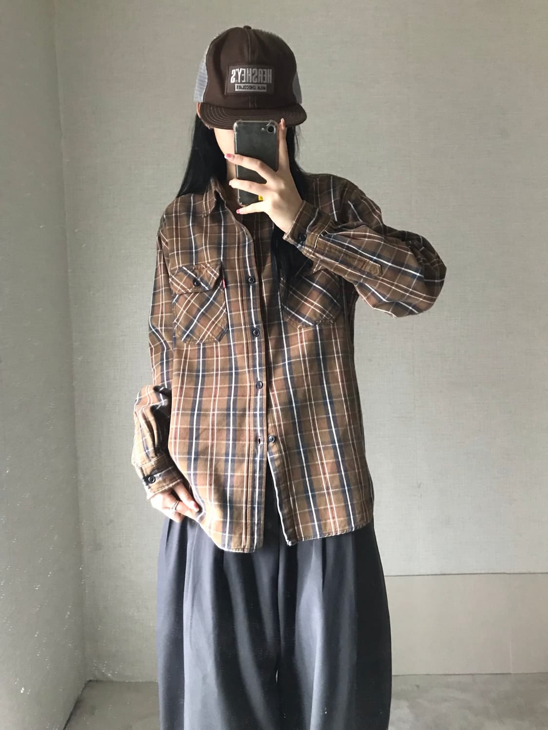 리바이스 브라운 체크셔츠 상품이미지3