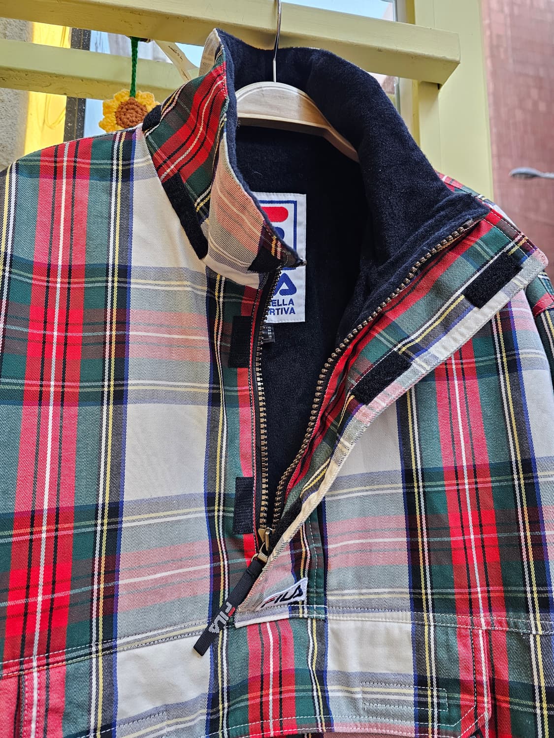 FILA 타탄체크 기모 아노락 상품이미지5