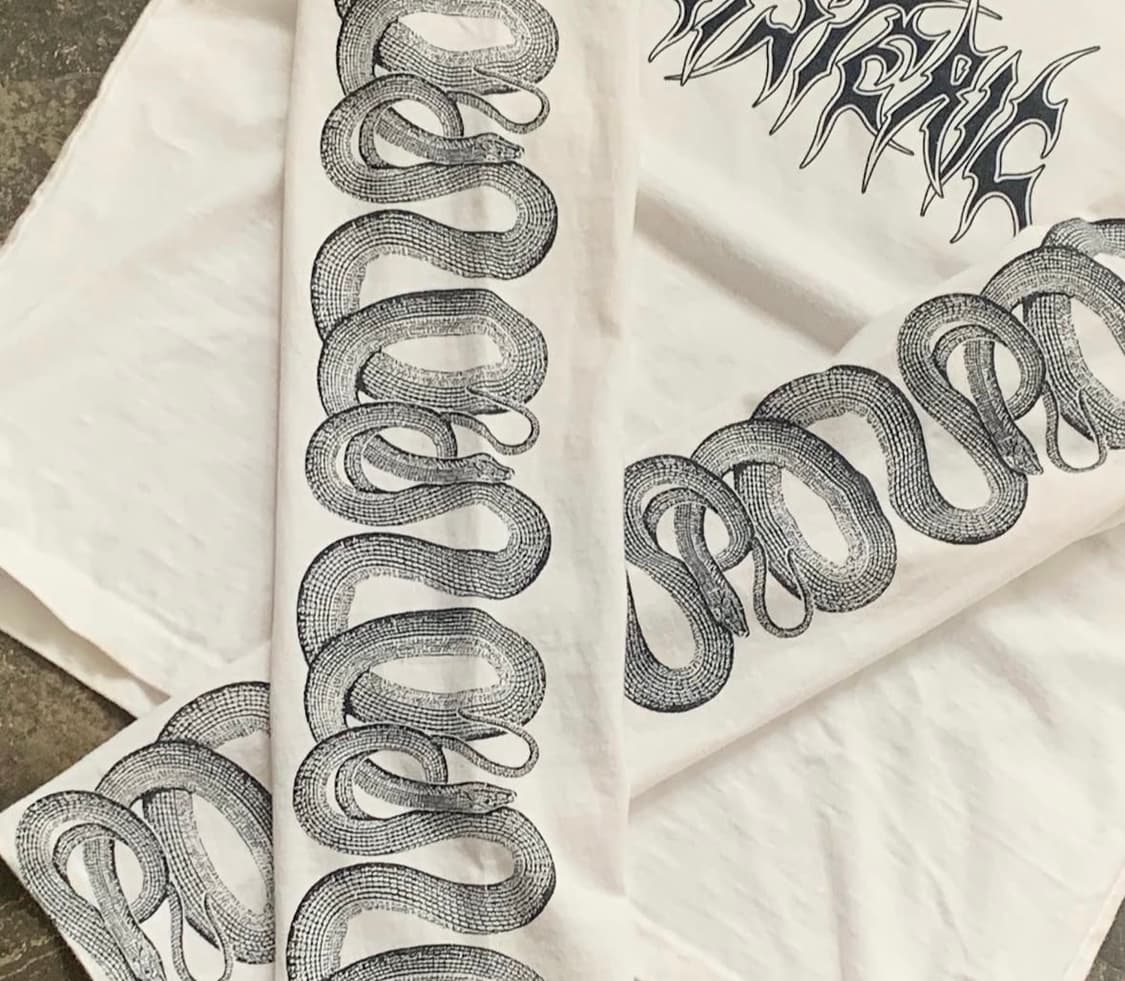 Hysteric glamour 스네이크 루프 롱슬리브 화이트  상품이미지7