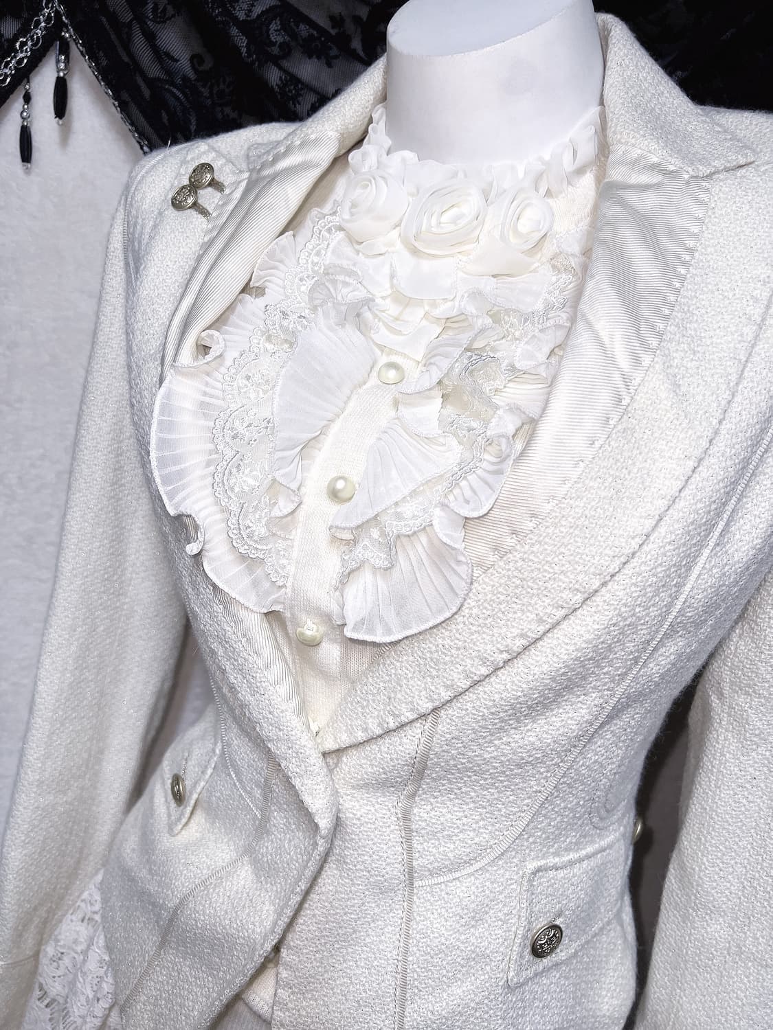 로맨틱갸루 달천 글리터 자켓 프릴레이스 로걀탑 리즈리사 스커트 코디세트 상품이미지3