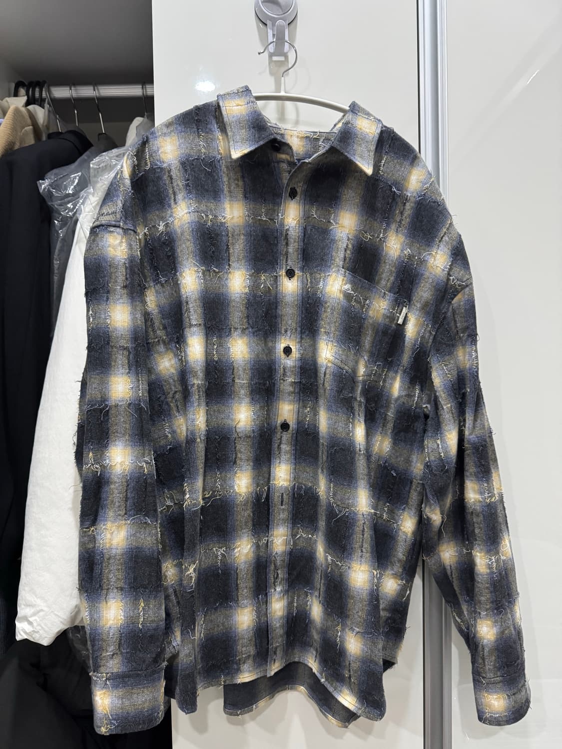 준지 그리드 셔츠 48사이즈 상품이미지1