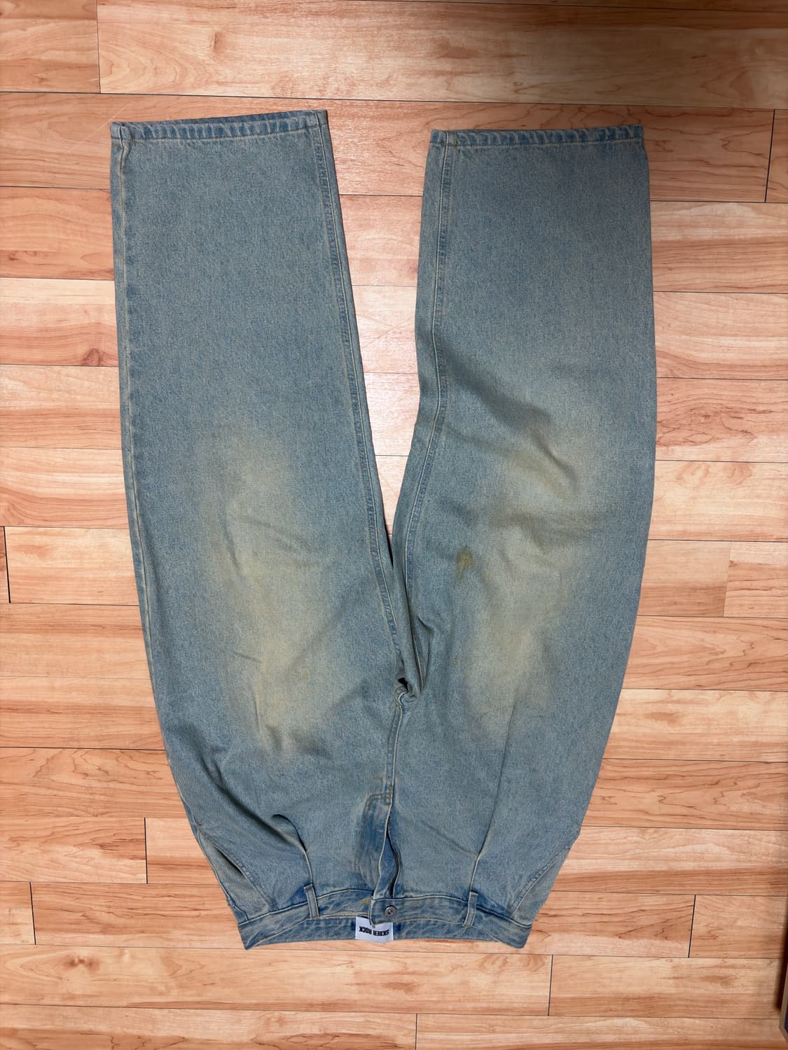 스케이터락 다잉 와이드 데님팬츠M 상품이미지2