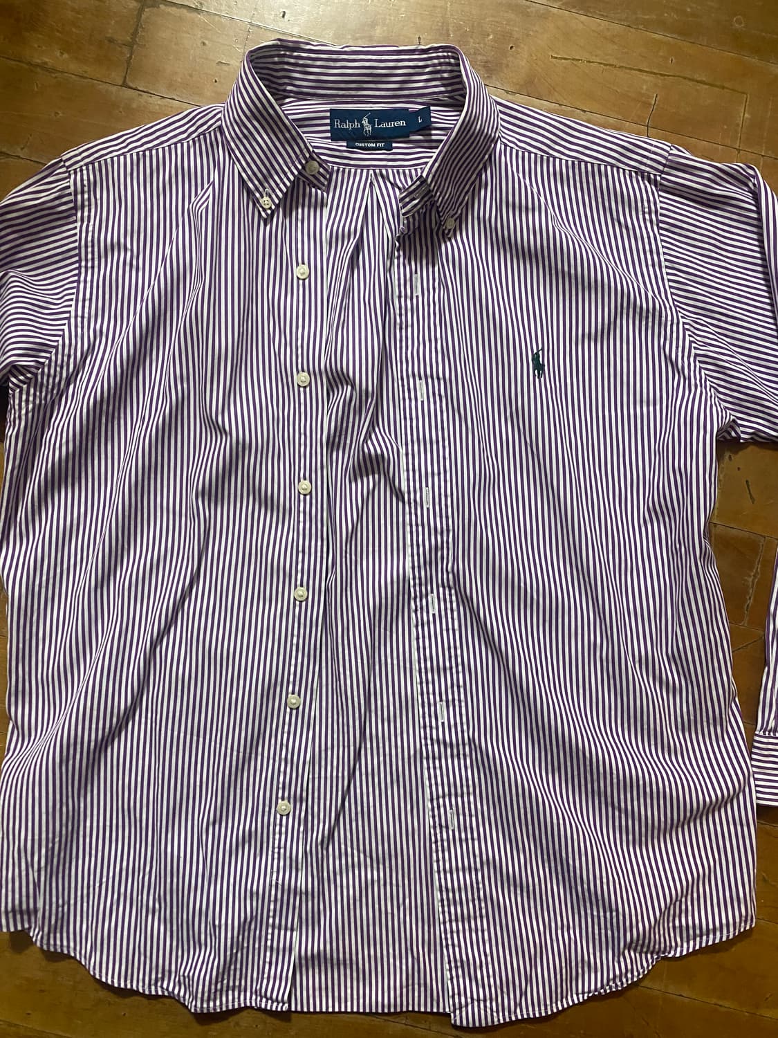 폴로 랄프로렌 스트라이프 셔츠 L 커스텀핏 (105) 상품이미지1