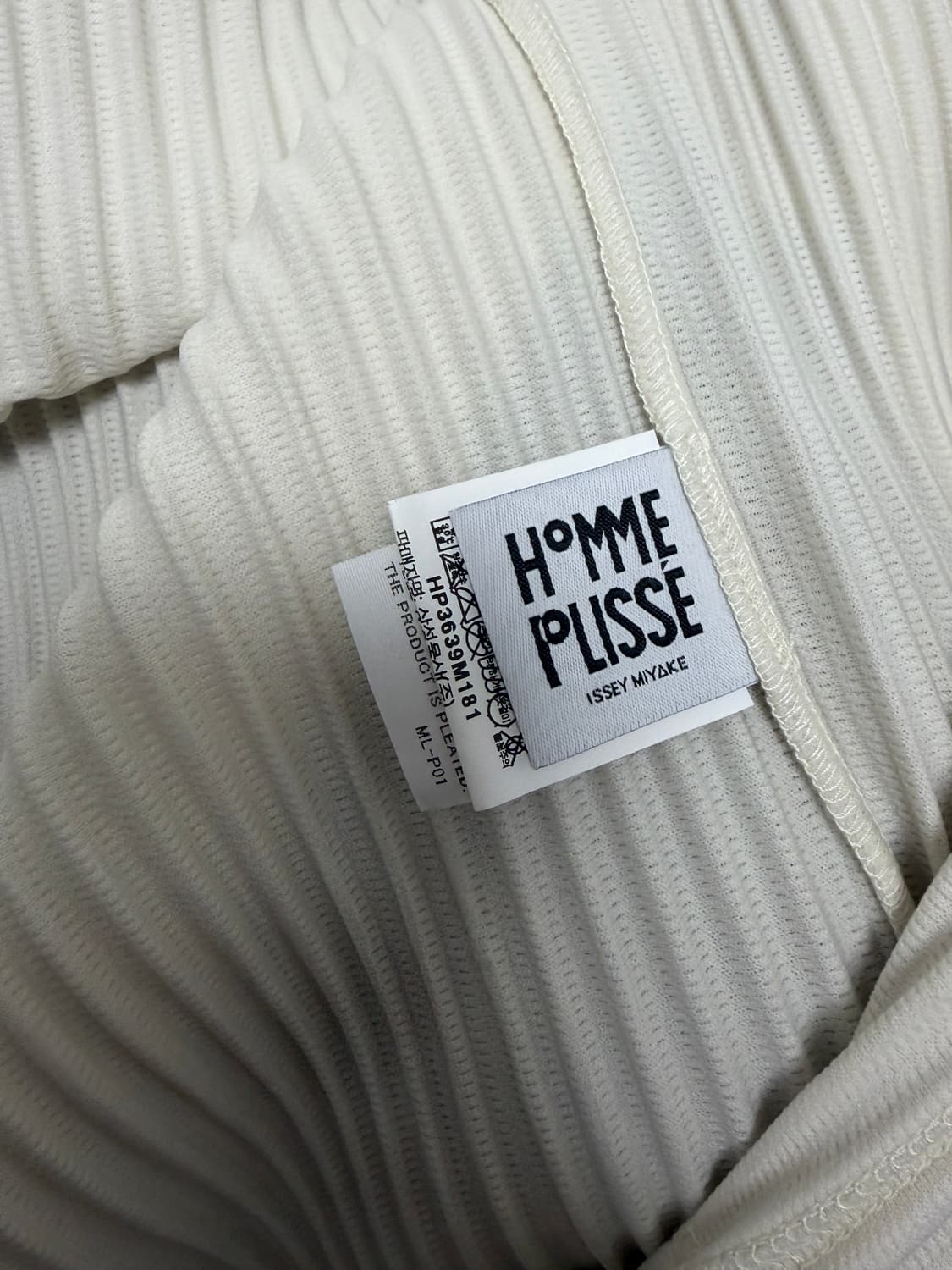 [4] 이세이미야케 옴므플리세 후드집업 아이보리  상품이미지7