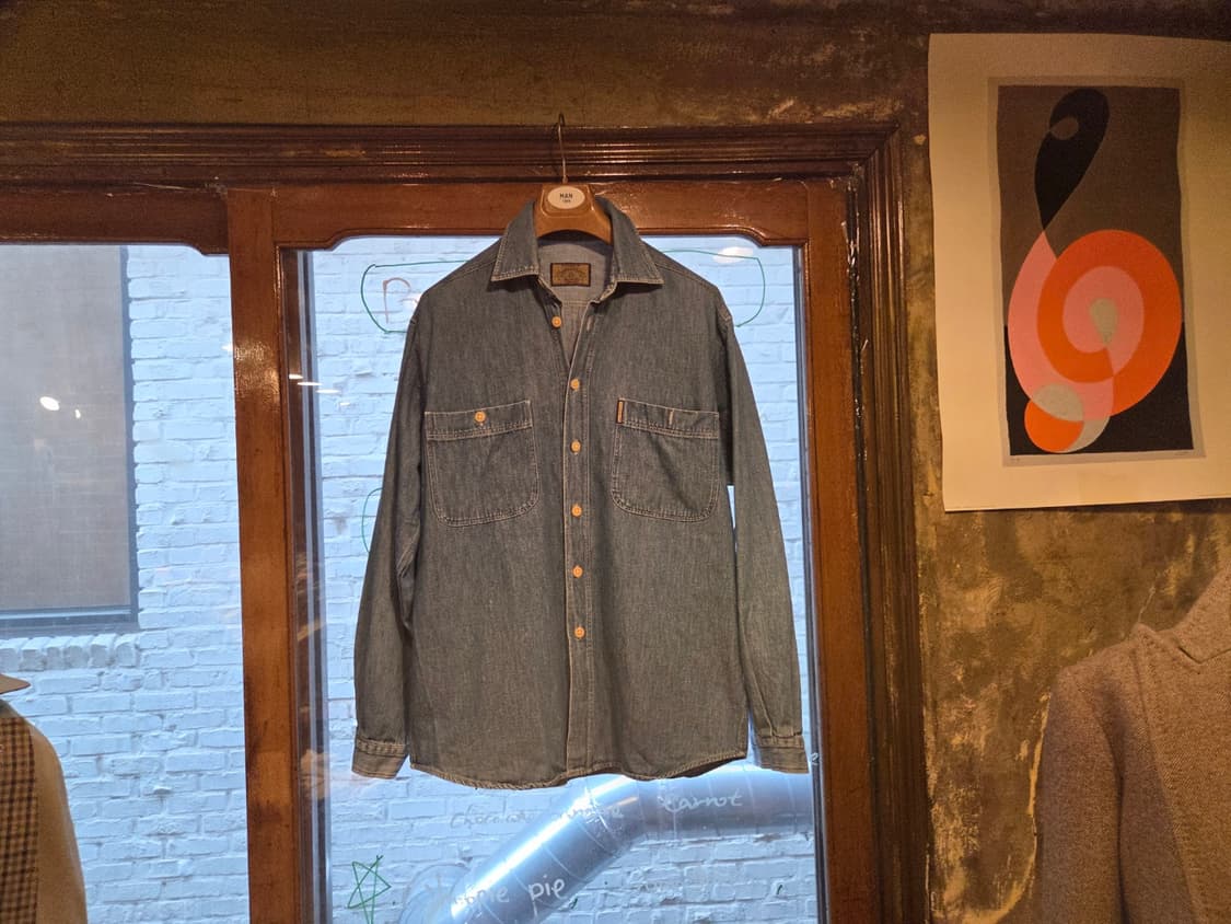 90'S 아르마니진 데님셔츠  상품이미지1