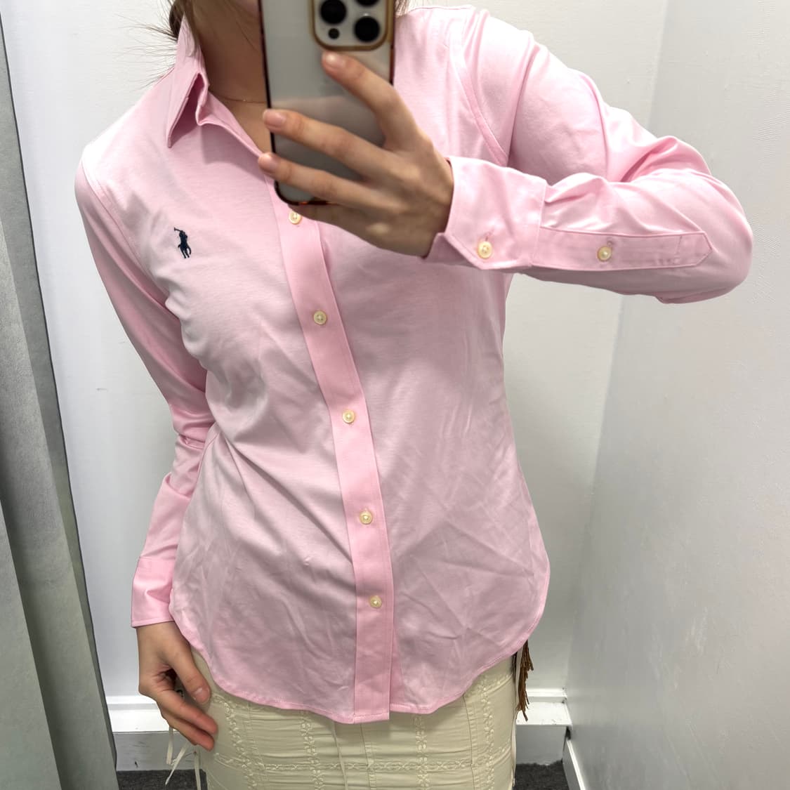 폴로 핑크 니트 드레스 셔츠 상품이미지1