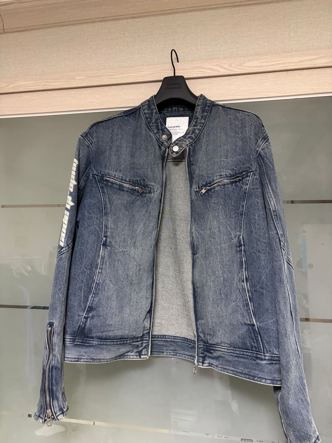 코드그라피 데님 바이커 자켓 상품이미지5