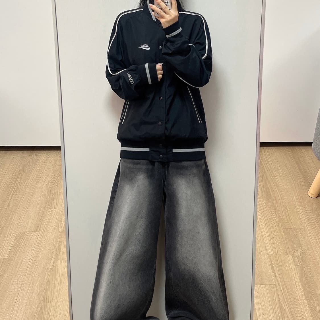 나이키 올드스쿨 스우시 나일론 바시티 자켓 상품이미지1