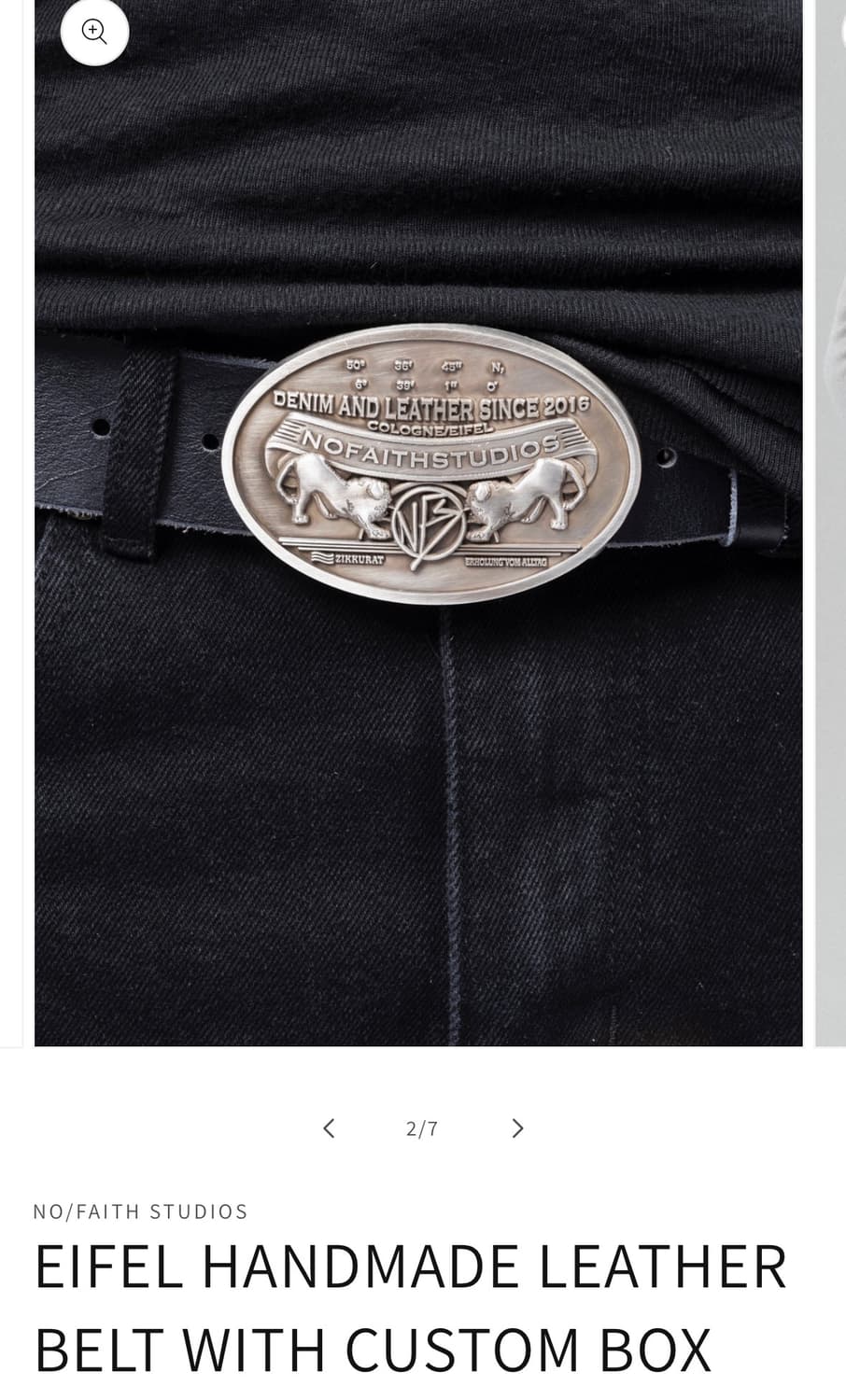 Nofaithstudio 핸드메이드 레더벨트 상품이미지1
