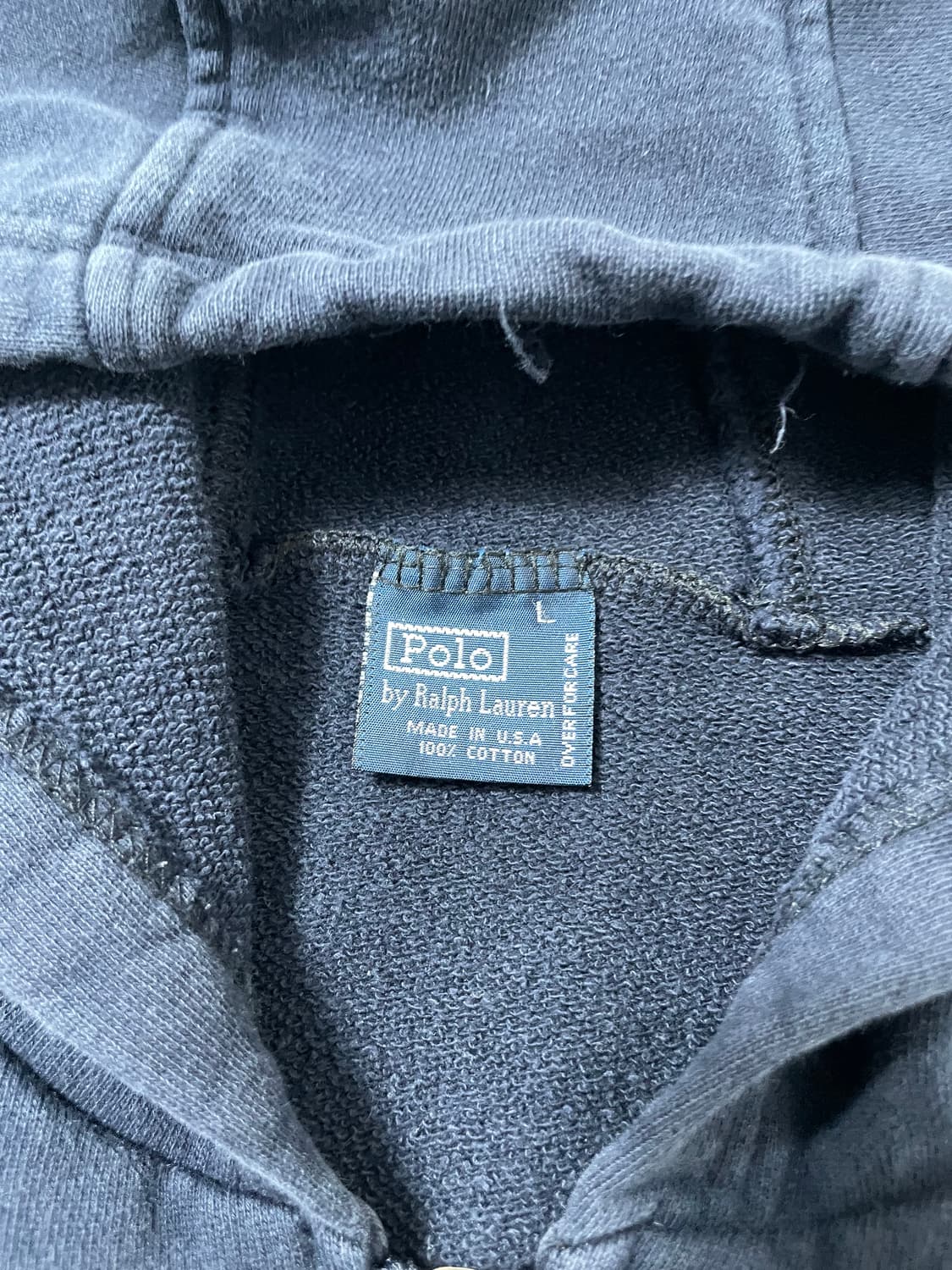 빈티지9. 폴로랄프로렌 빅포니 후드티 후드집업 핀터깔 네이비 옐로우 상품이미지5