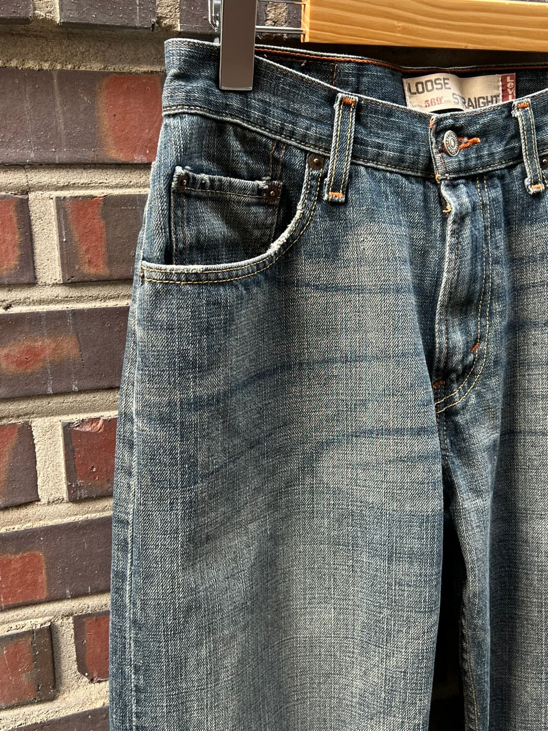 00's [29x32] 리바이스 569 루즈 스트레이트 중청 데님 팬츠 상품이미지3