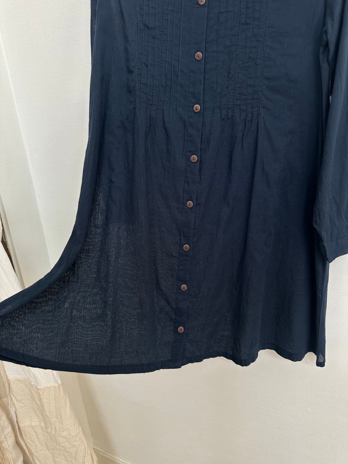 navy long shirt 상품이미지4