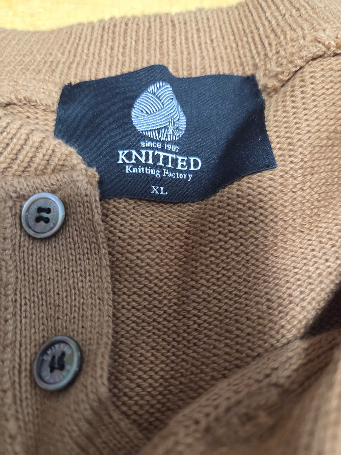 니티드 헨리넥 니트 조끼 XL 브라운 상품이미지2