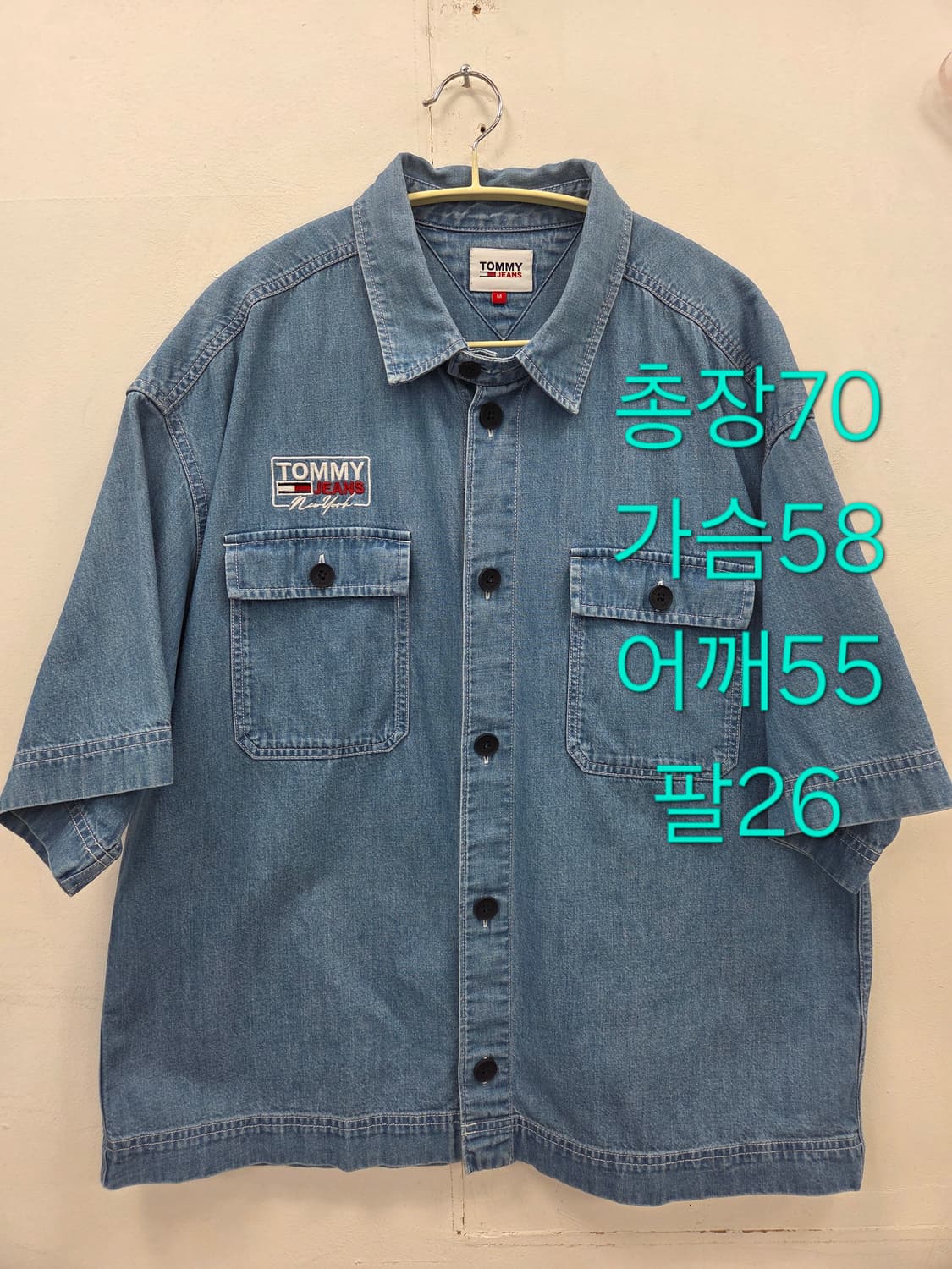 M 공용 타미진 데님 반팔 셔츠 NewYork 상품이미지2