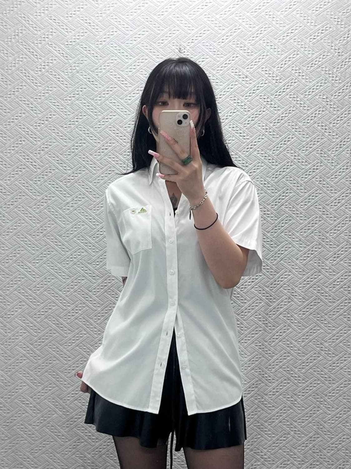 아디다스 빈티지 캐주얼 워크 포켓 자수 반팔 셔츠 95 C12553 상품이미지1