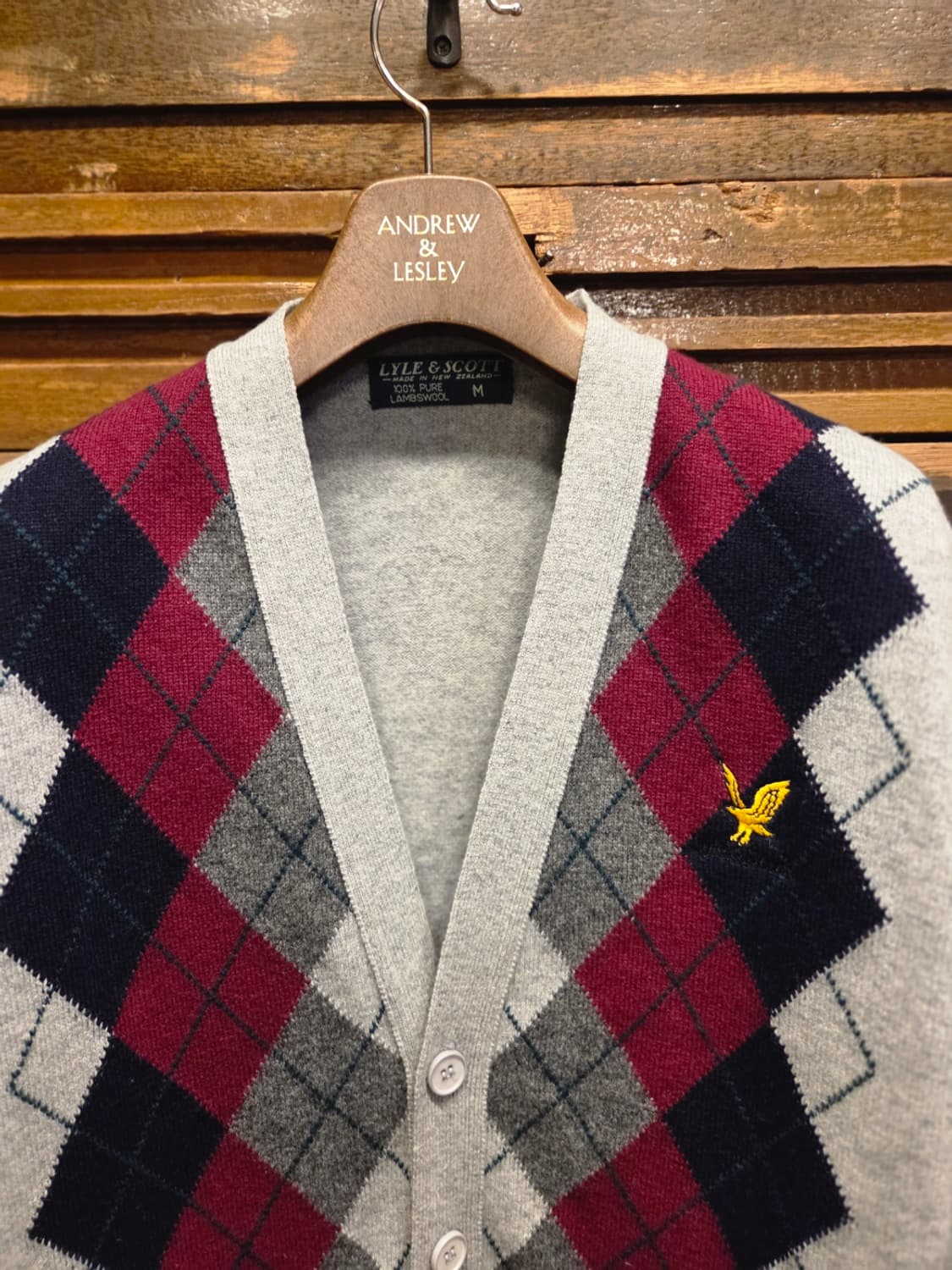 라일앤스콧 아가일패턴 가디건 상품이미지6