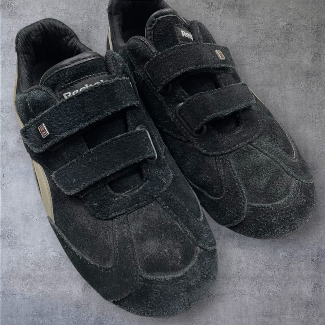 리복 Reebok 블랙 스웨이드 벨크로 스니커즈 240 상품이미지4