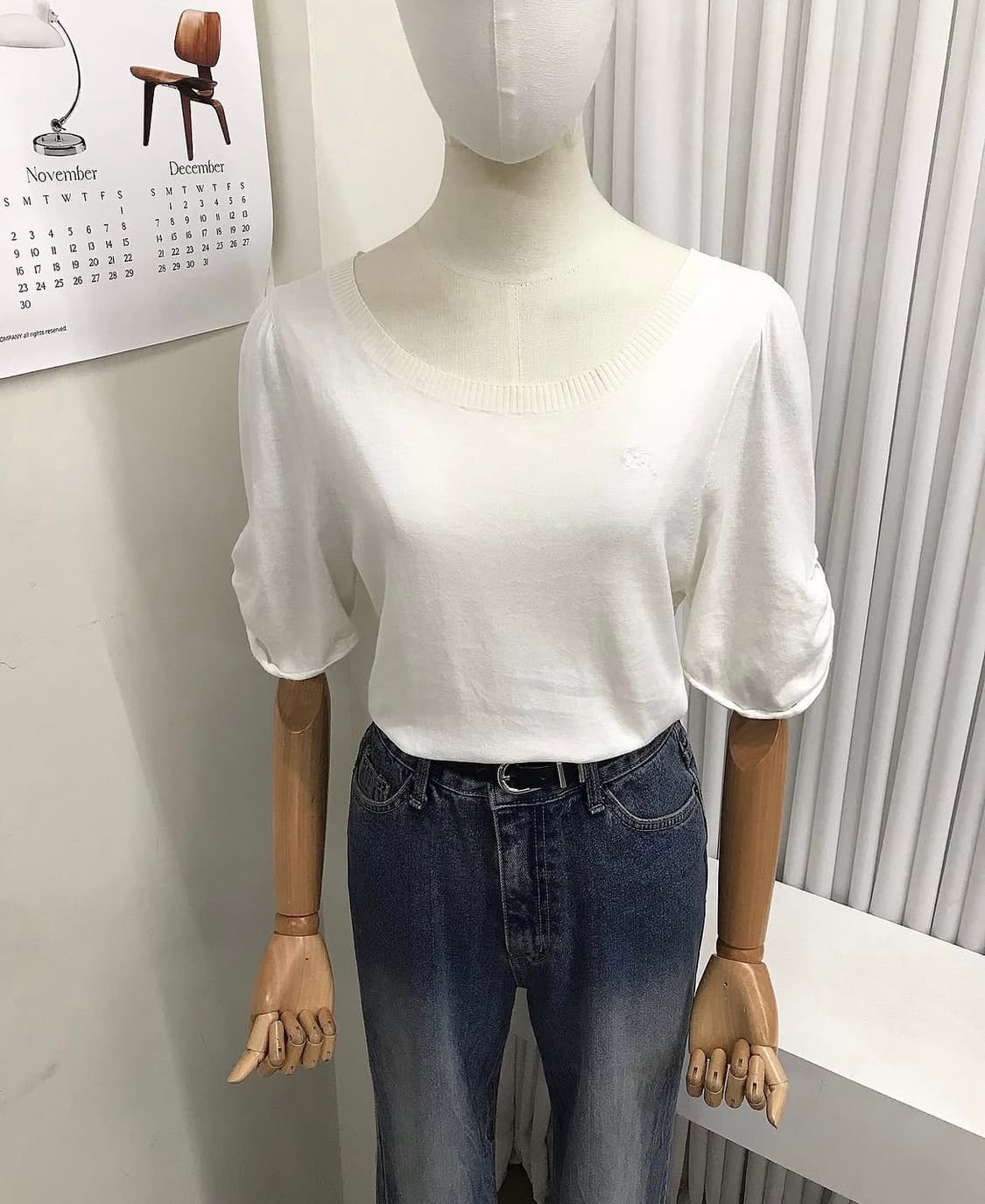 버버리 로고 화이트 셔링 반팔 니트 상품이미지7