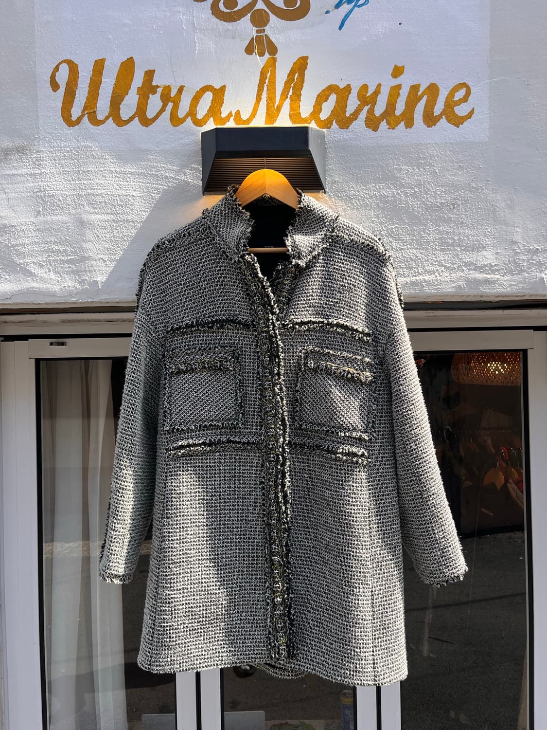 시스템 울 블렌디드 트위드 코트 상품이미지1