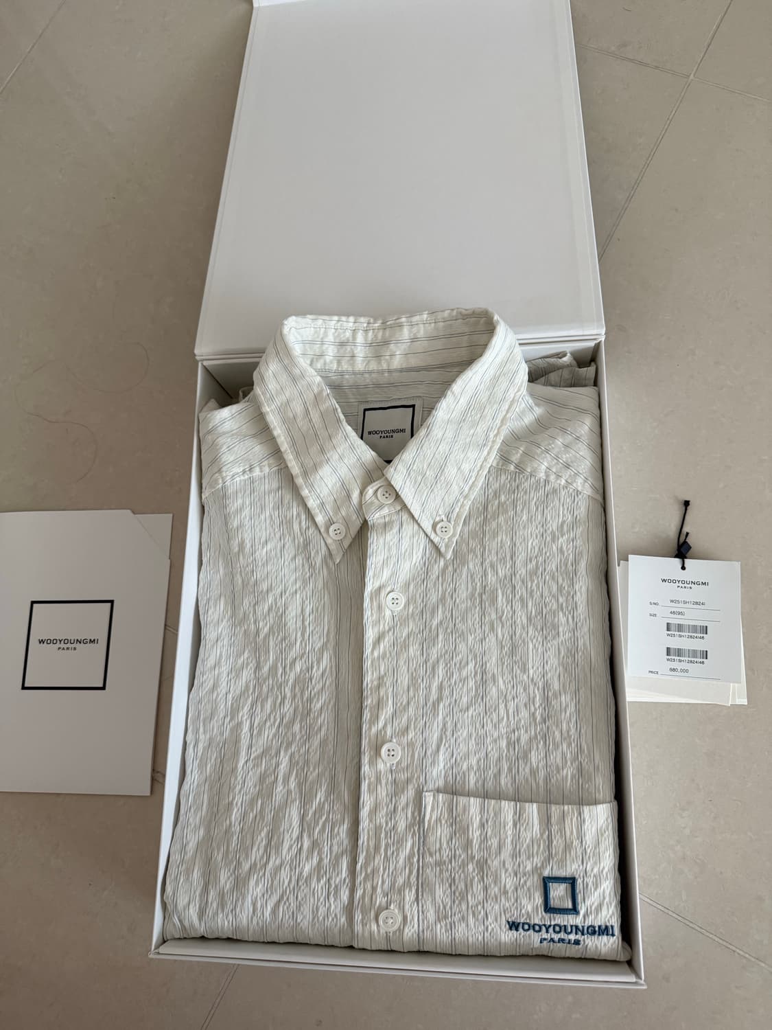 25SS 우영미 린넨 아이보리 셔츠 46 상품이미지3