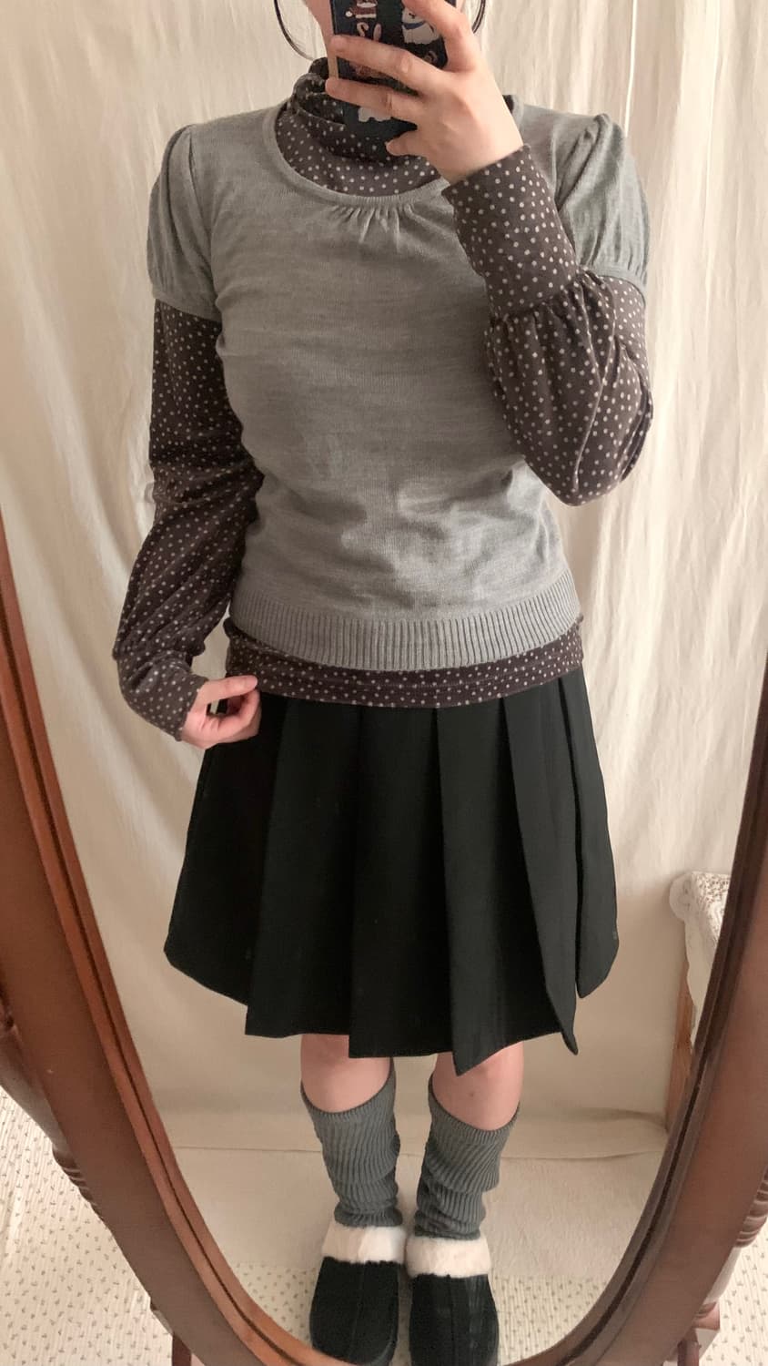 그레이 반팔 퍼프탑 상품이미지5