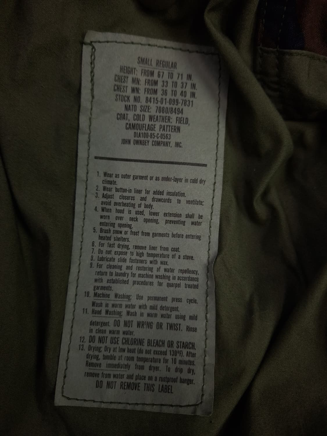 새제품 오리지날 80's 미군 우드랜드 M-65 필드야상 상품이미지3