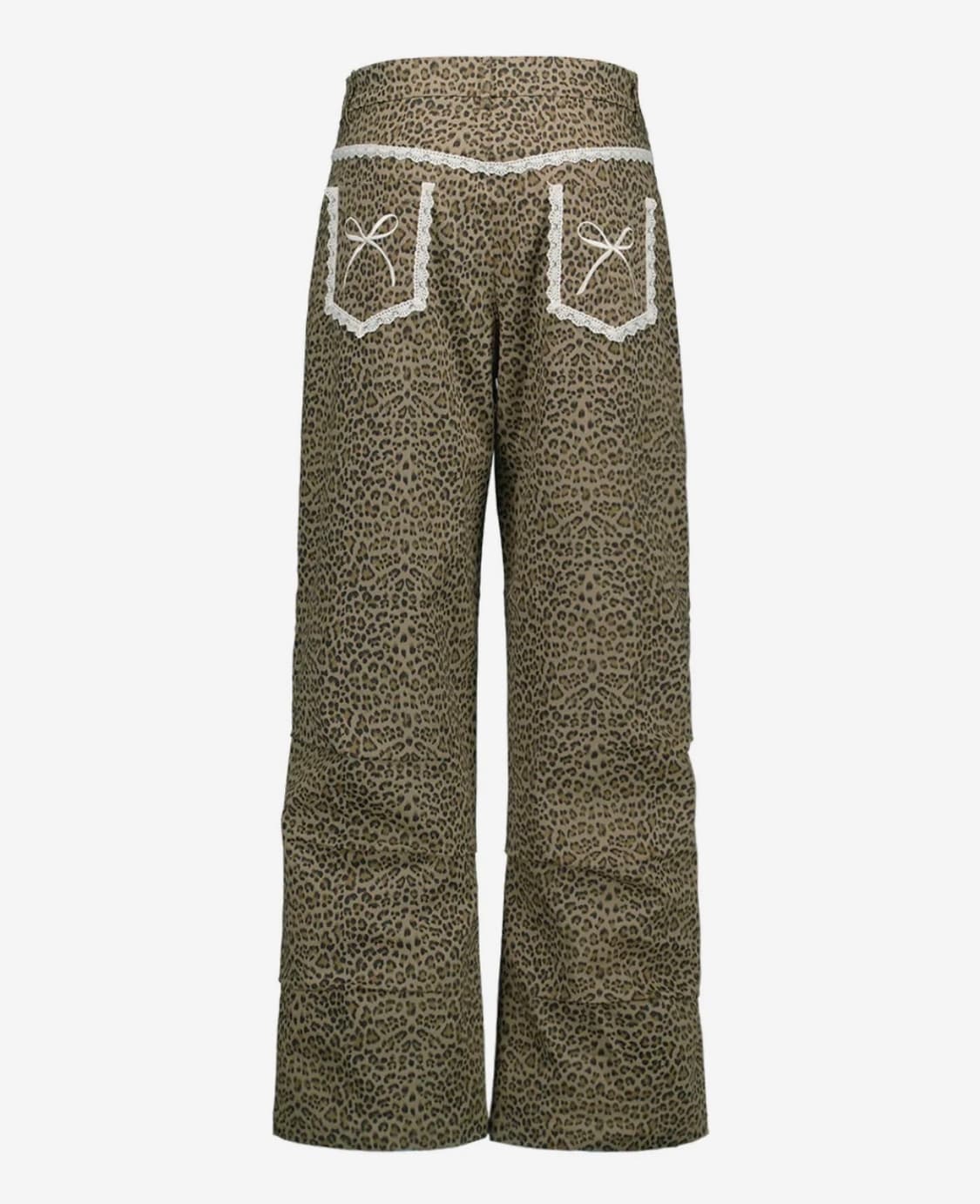 셋업이엑스이 레오파드 레이스 팬츠 호피 바지 베이지 상품이미지2