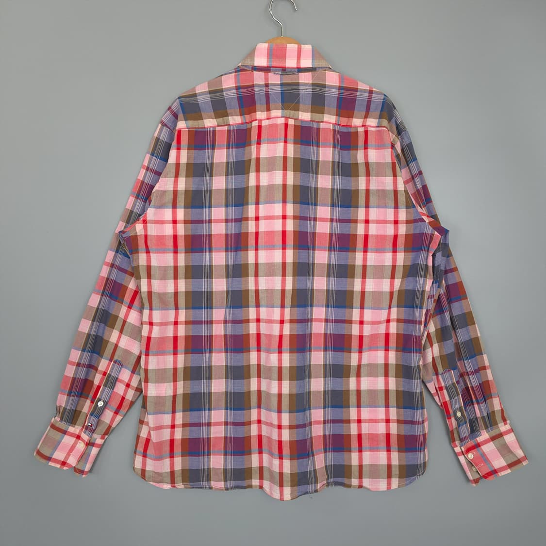 남성용 타미힐피거 Tommy Hilfiger 체크 긴팔셔츠 XL 상품이미지5