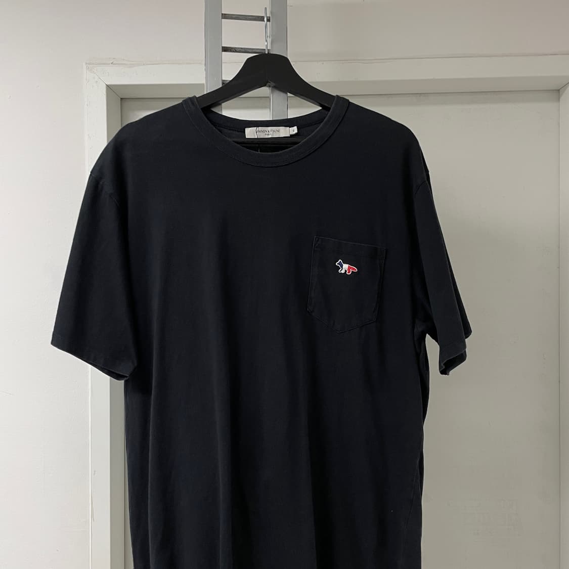 메종키츠네 블랙 반팔 티셔츠 XL 상품이미지3