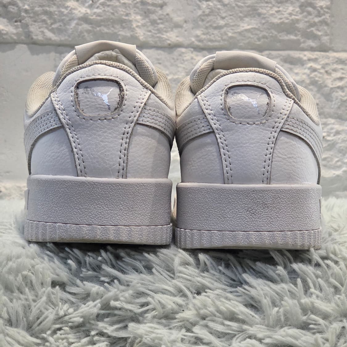 4q-29:푸마 코트 클래식 화이트 스니커즈 (23cm)-상태최상 상품이미지3