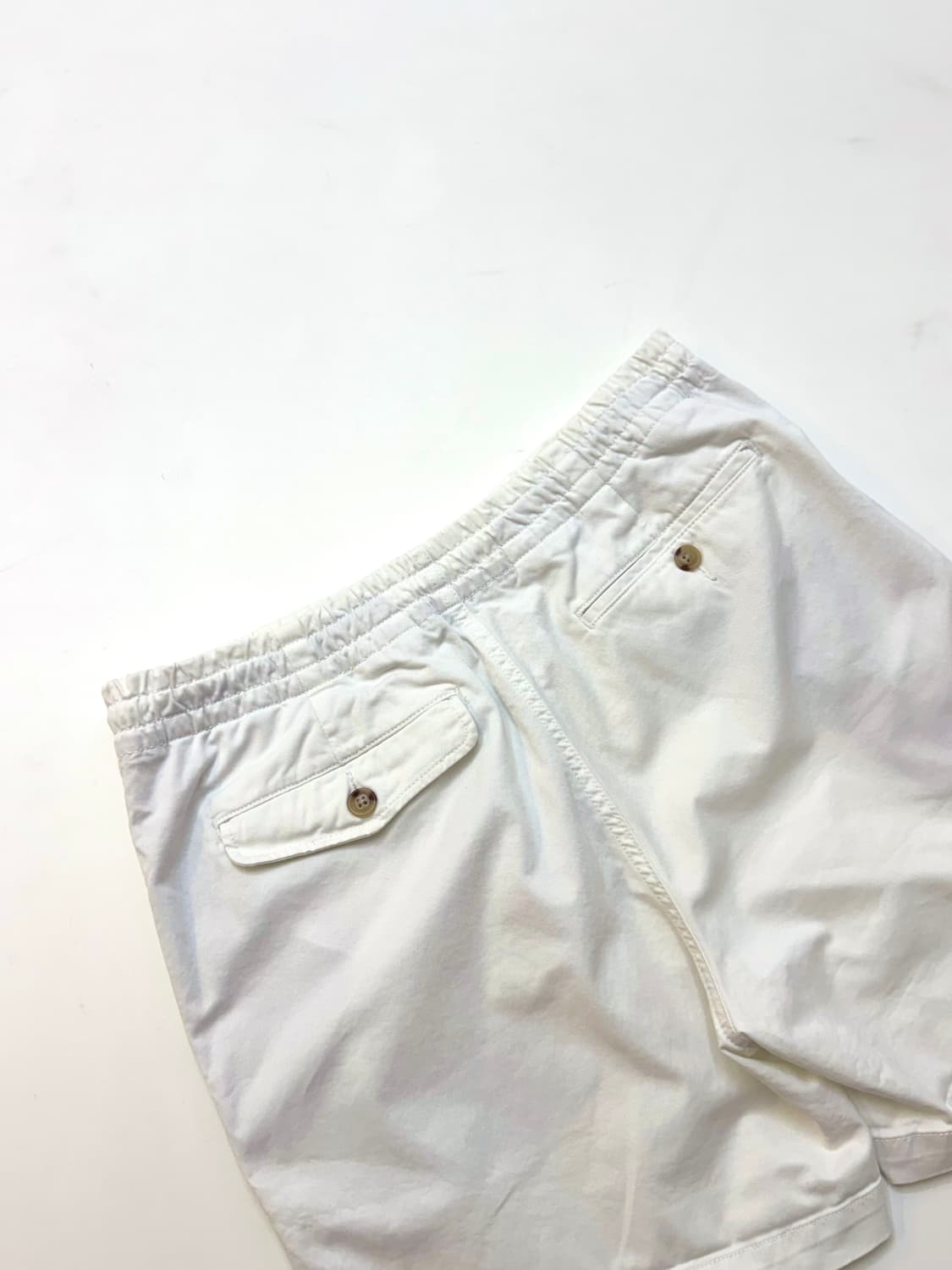 Polo 폴로 랄프로렌 화이트컬러 밴딩 프렙스터 화이트 코튼 쇼츠 반바지 상품이미지5
