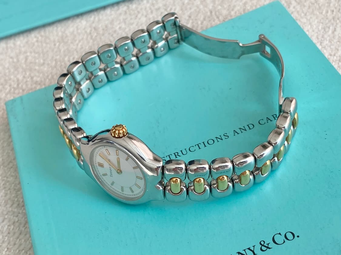 티파니 티솔로 24mm 여성용 스몰 사이즈 18k 콤비 쿼츠 상품이미지8