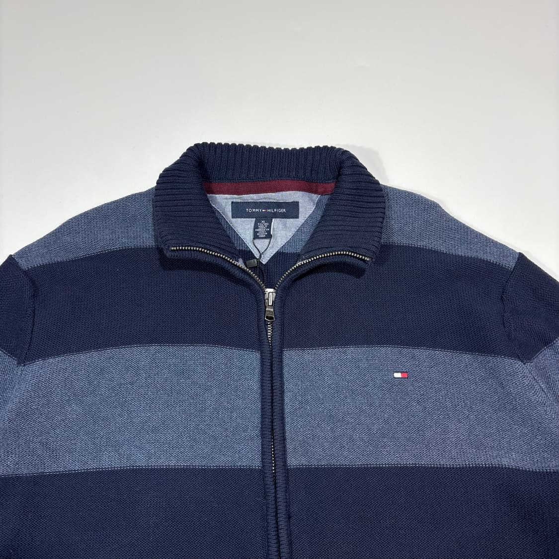 타미힐피거 네이비 스트라이프 투웨이 니트집업 상품이미지6