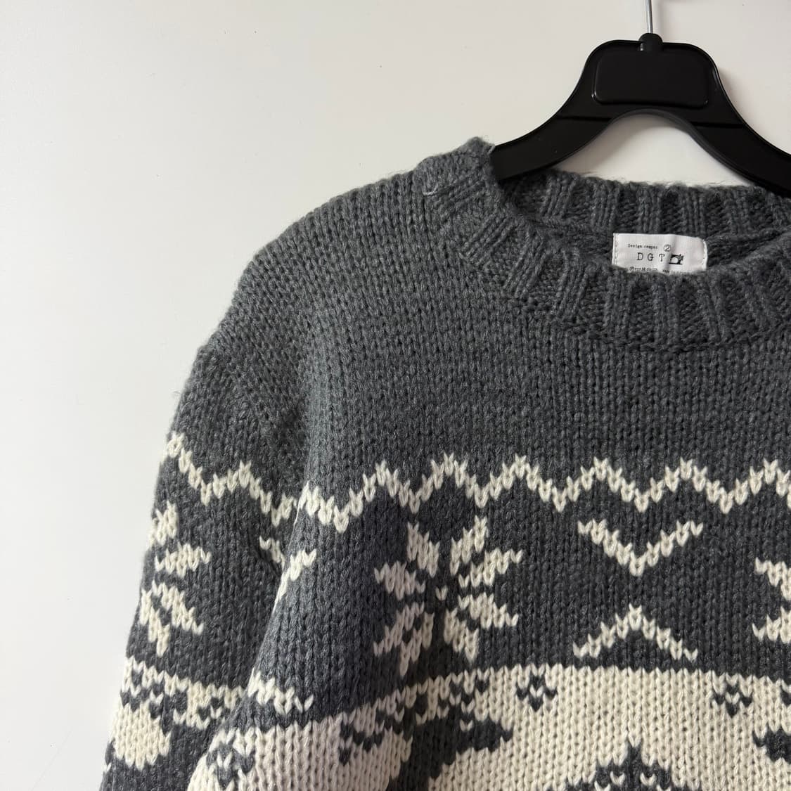 새상품 남자 노르딕 니트 (차콜) 상품이미지3