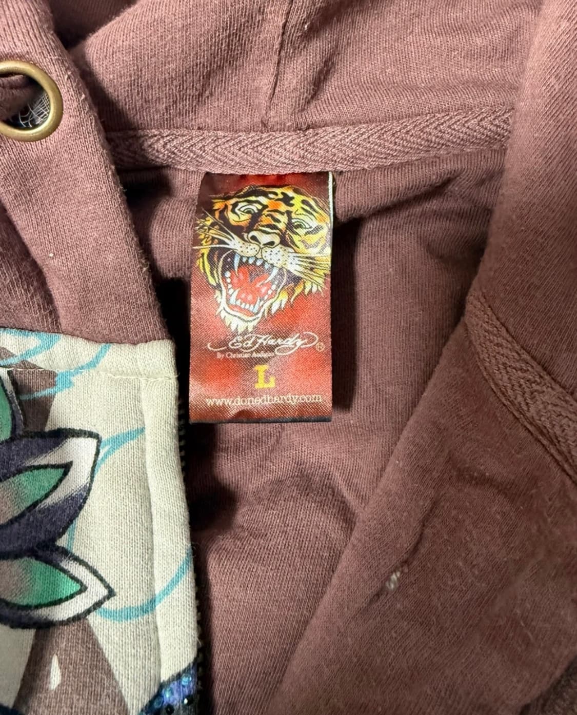 에드하디 스컬 프린팅 후드집업 상품이미지3