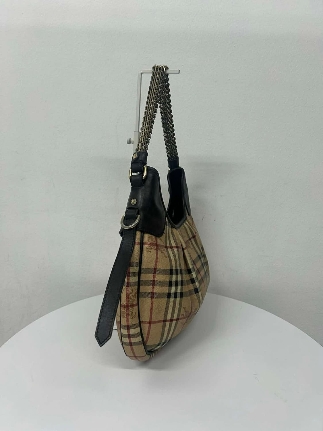 버버리 노바체크 레더 체인 호보 숄더백 토트백 상품이미지2