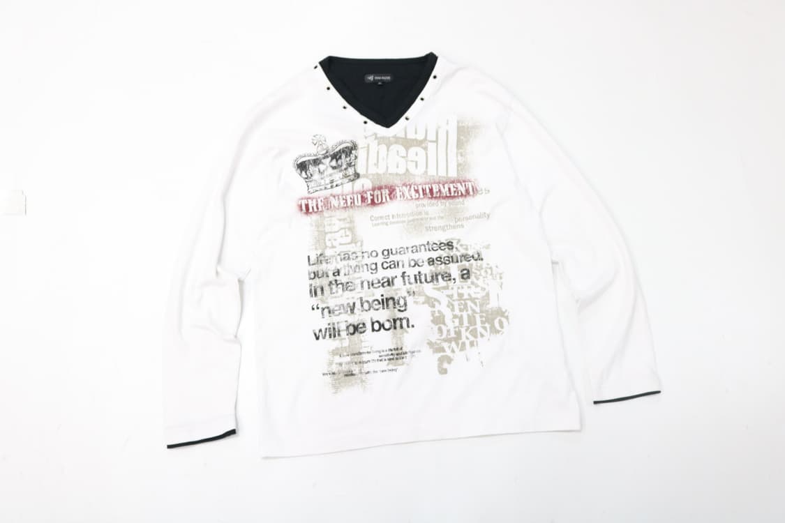 피노 바조 빈티지 아일렛 디테일 그래픽 롱슬리브 상품이미지2