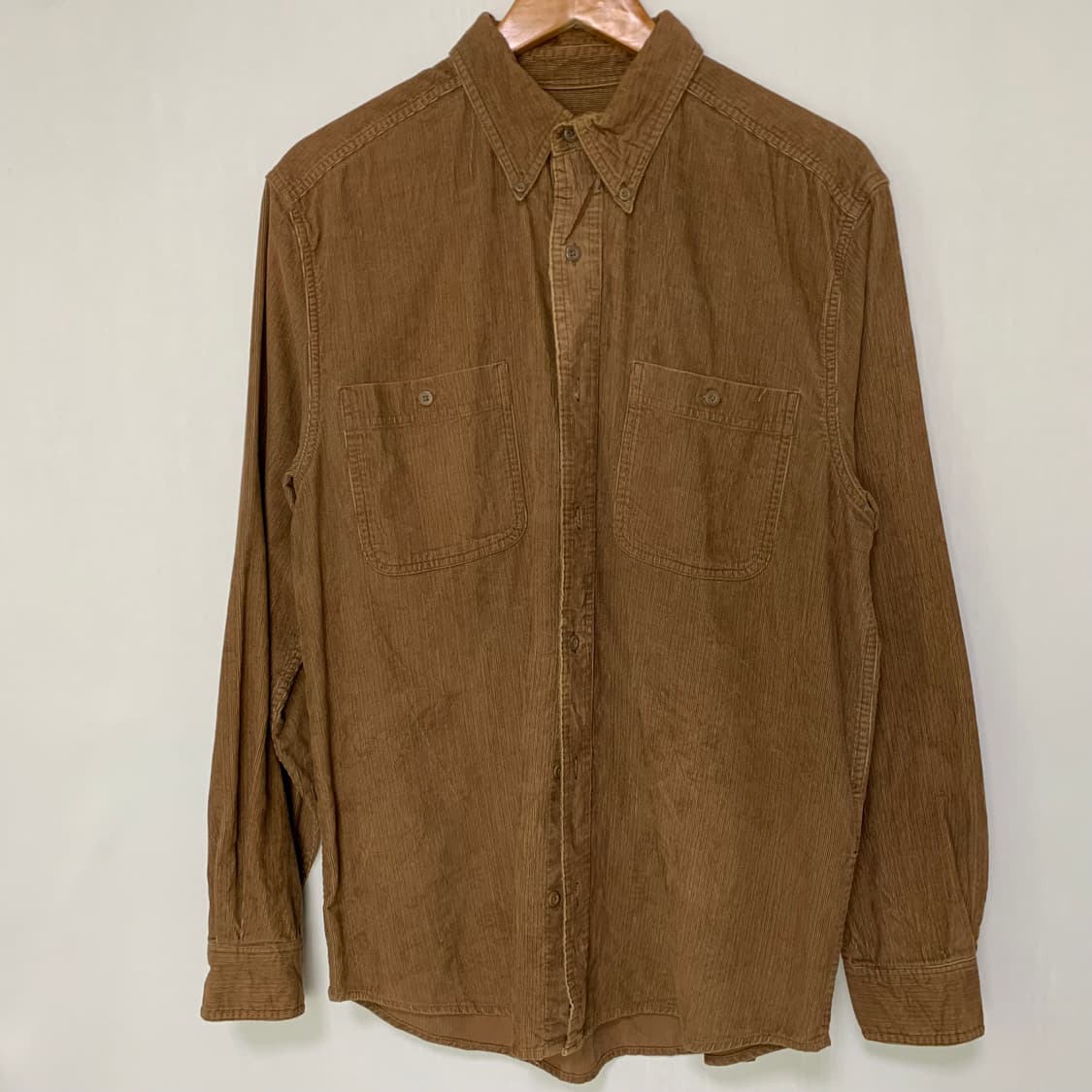 에디바우어 코듀로이 베이직 긴팔 셔츠 브라운 남성 M 골덴 남방 상품이미지2