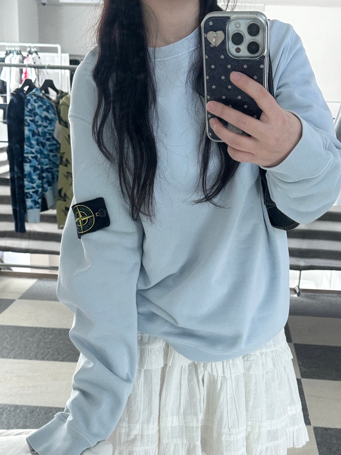 스톤아일랜드 와펜 베이비블루 맨투맨 상품이미지8