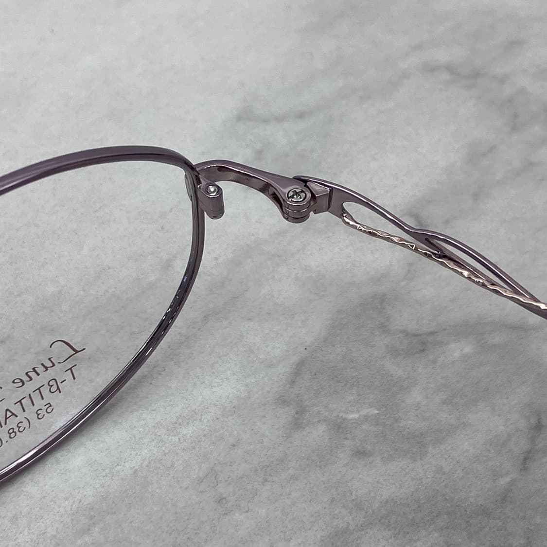 C81 세이코 SEIKO 빈티지 라일락 오벌 B-Titan 메탈테 안경 상품이미지3