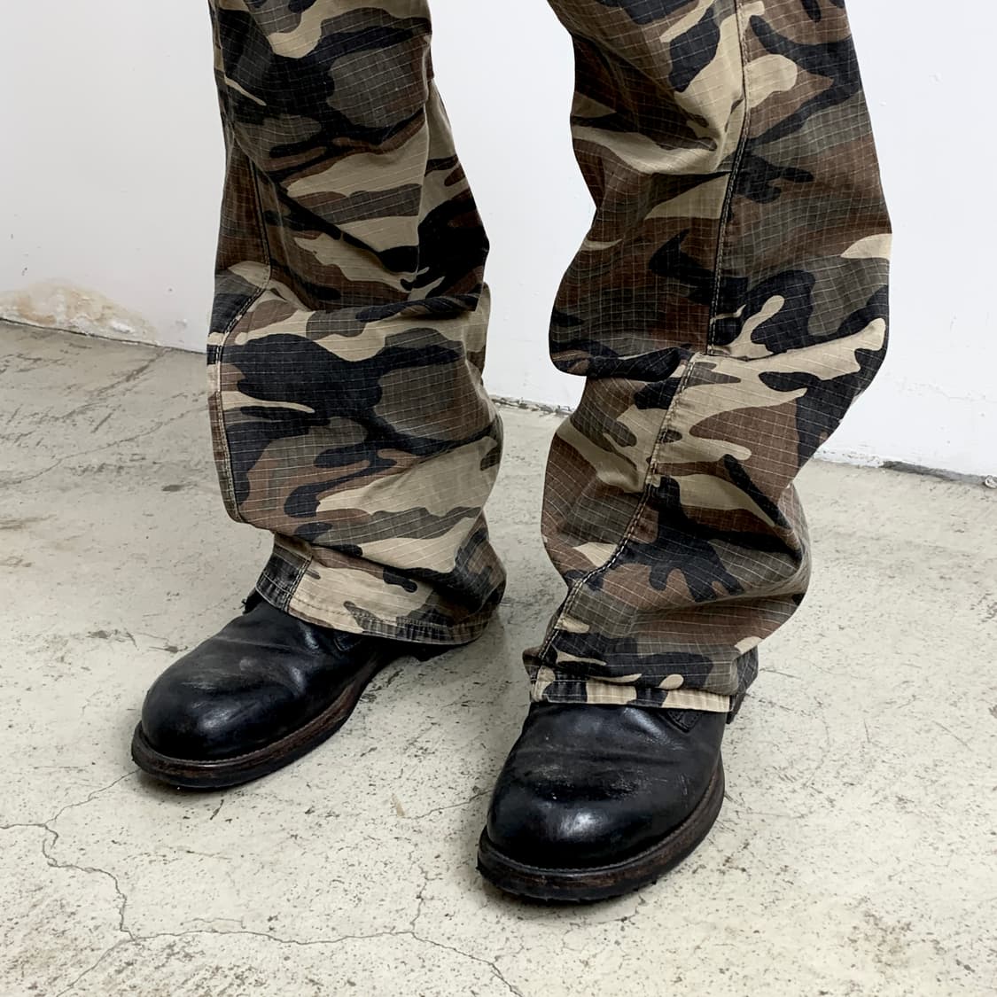00s 에드윈 카모 카고 플레어 팬츠 상품이미지3