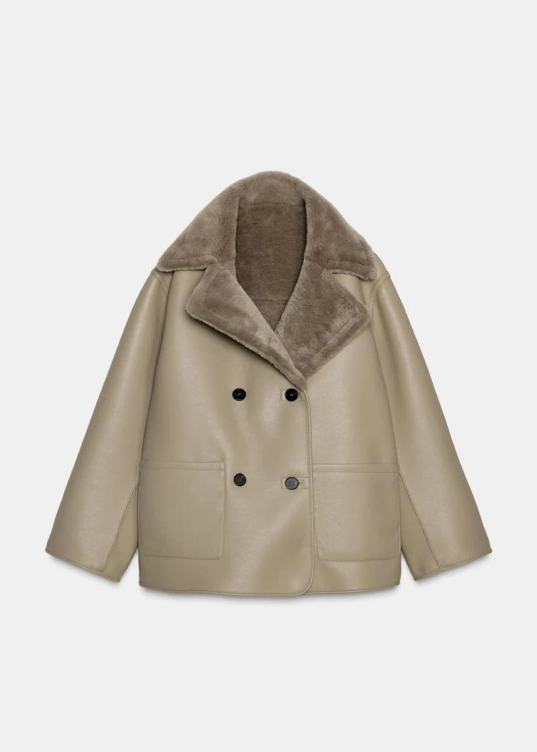 자라 여성 리버시블 더블 페이스드 퍼 코트 (새상품) 상품이미지7