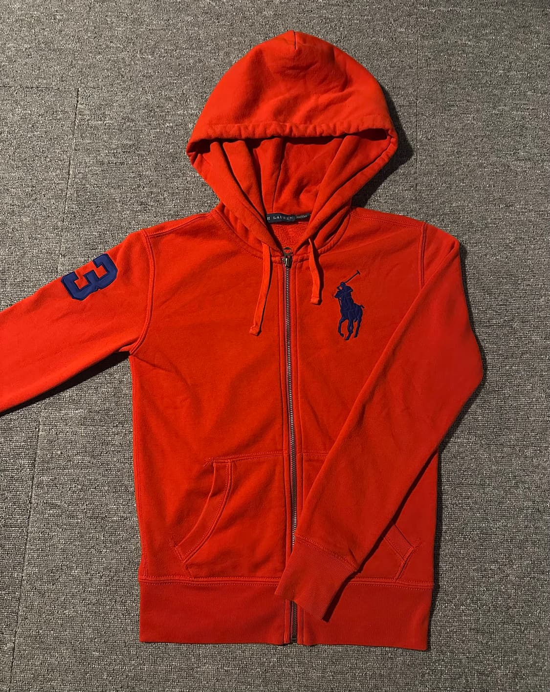 폴로 빅포니 주황 후드집업 상품이미지1