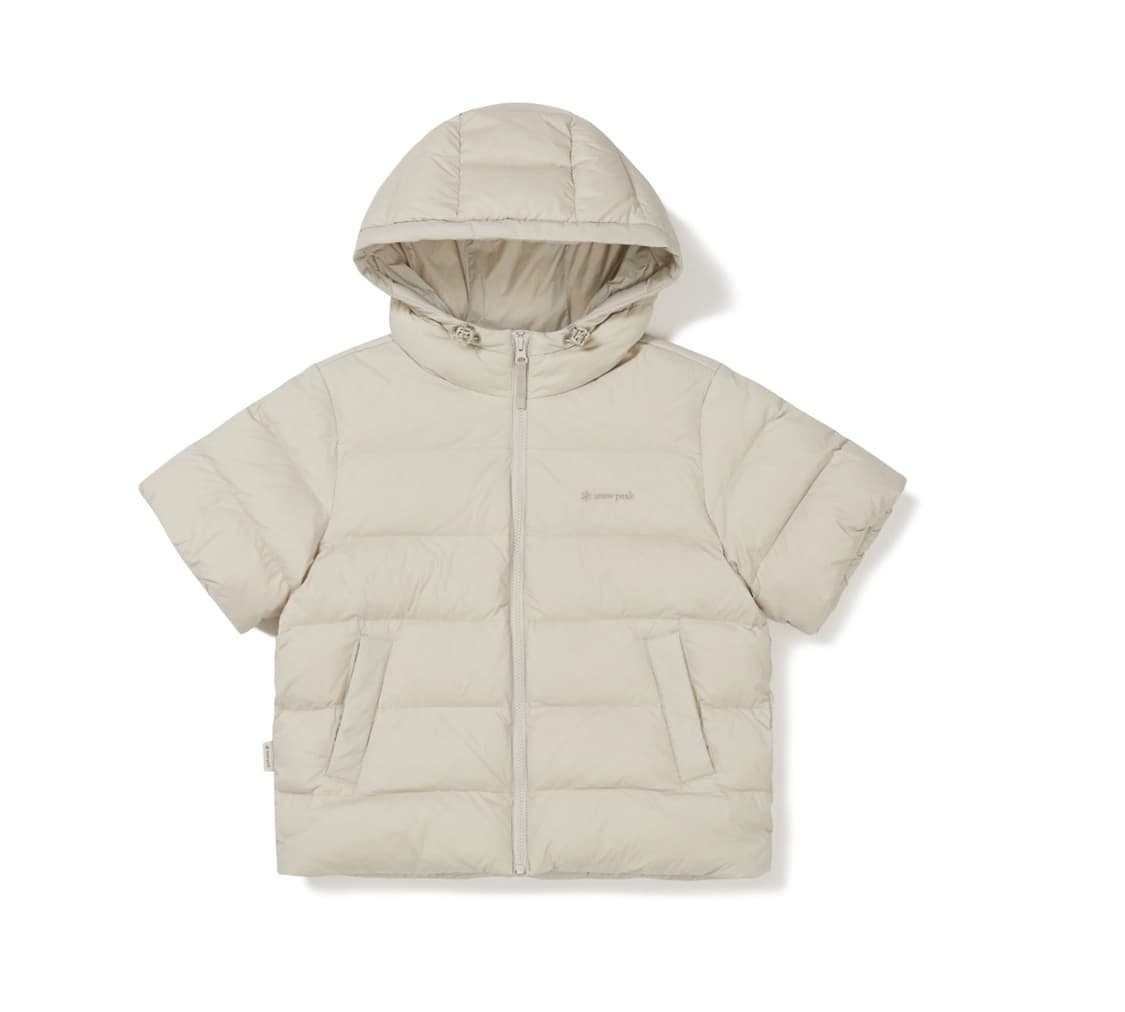 스노우피크 반팔 후드 패딩 자켓 라이트베이지 M 상품이미지5